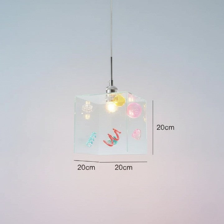 Confetti Cube Minimal Pendant Lamp