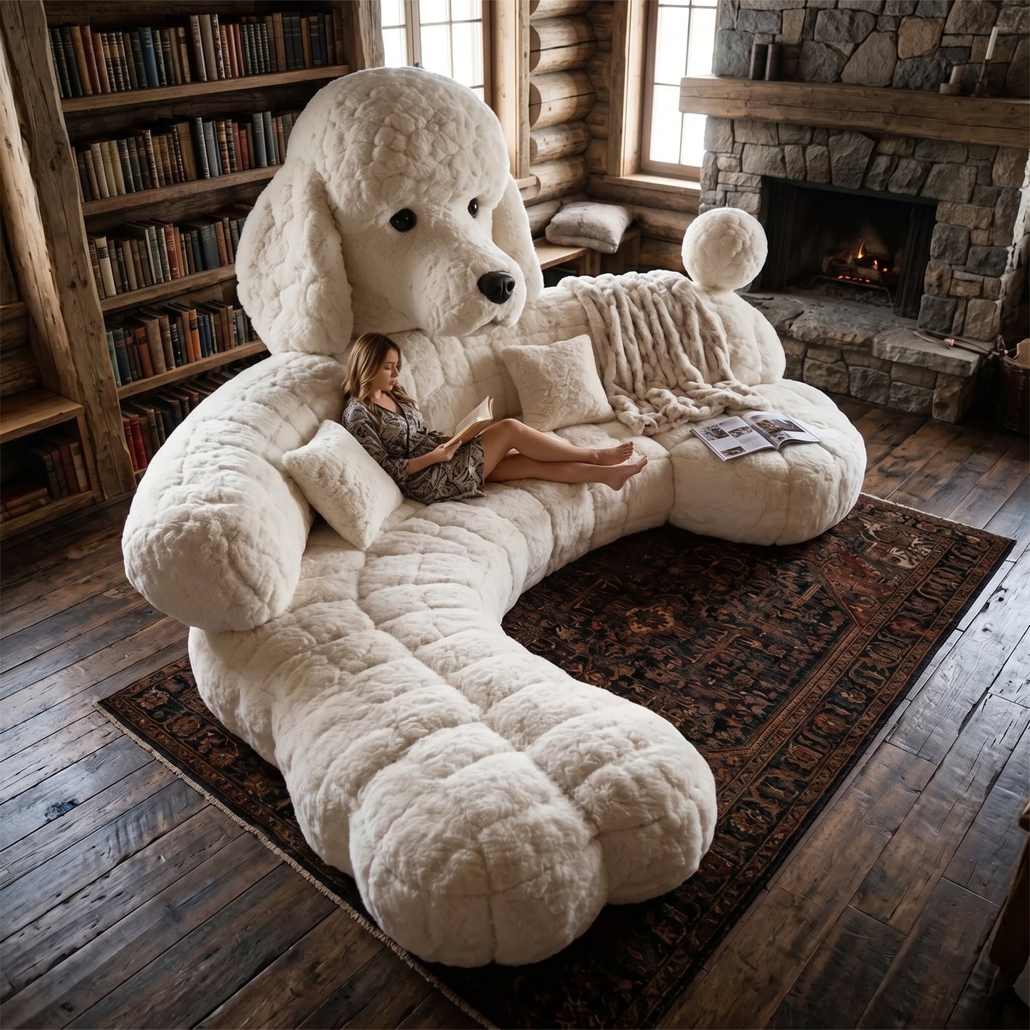 Cuddle Giant Plush Puppy Lounge Sofa