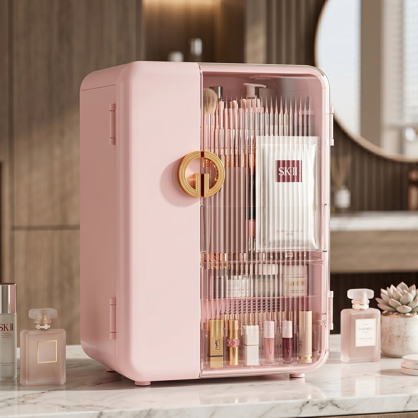 Home Beauty Transparent Vanity Makeup Storage Box