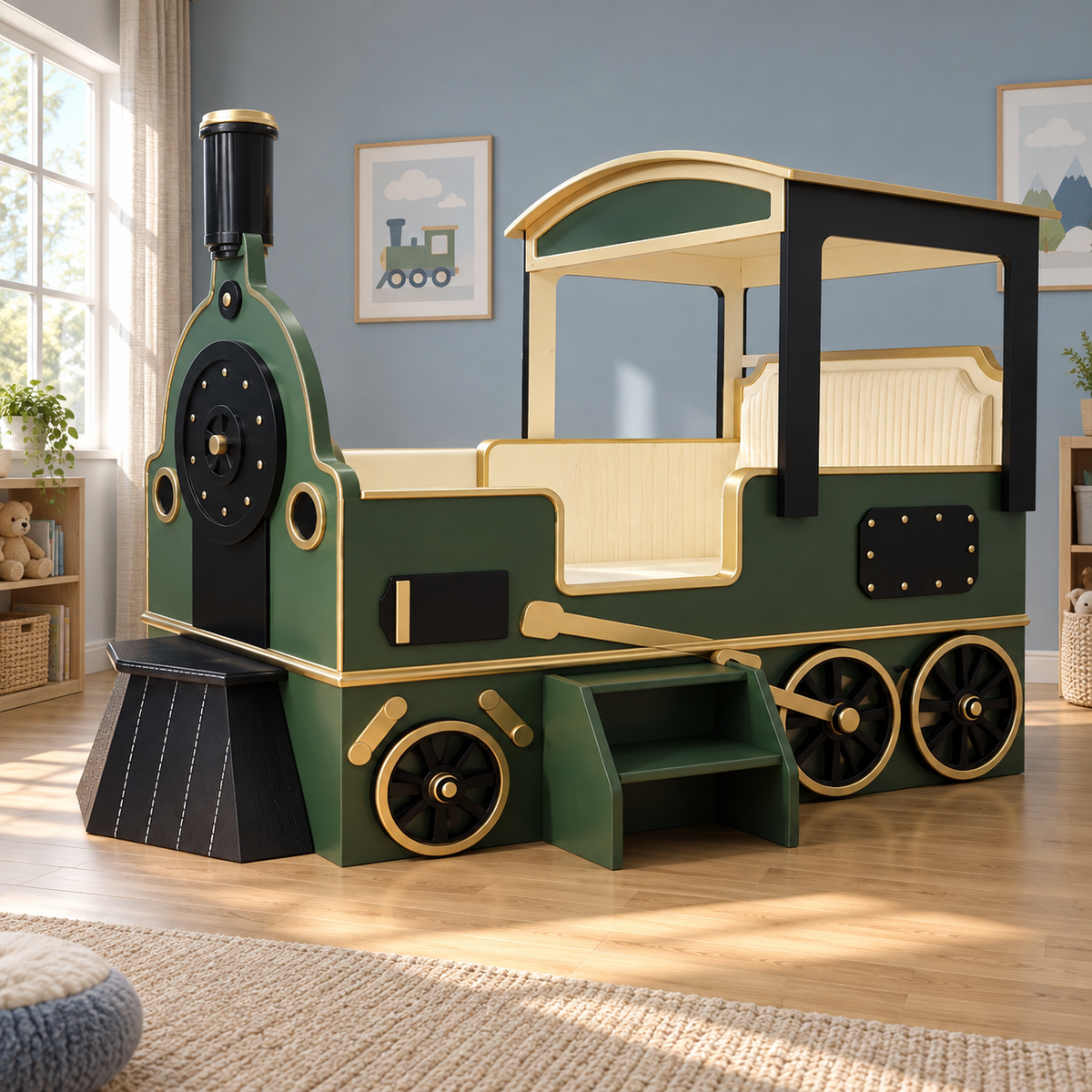All Aboard Adventure Train Ride Kids Bed