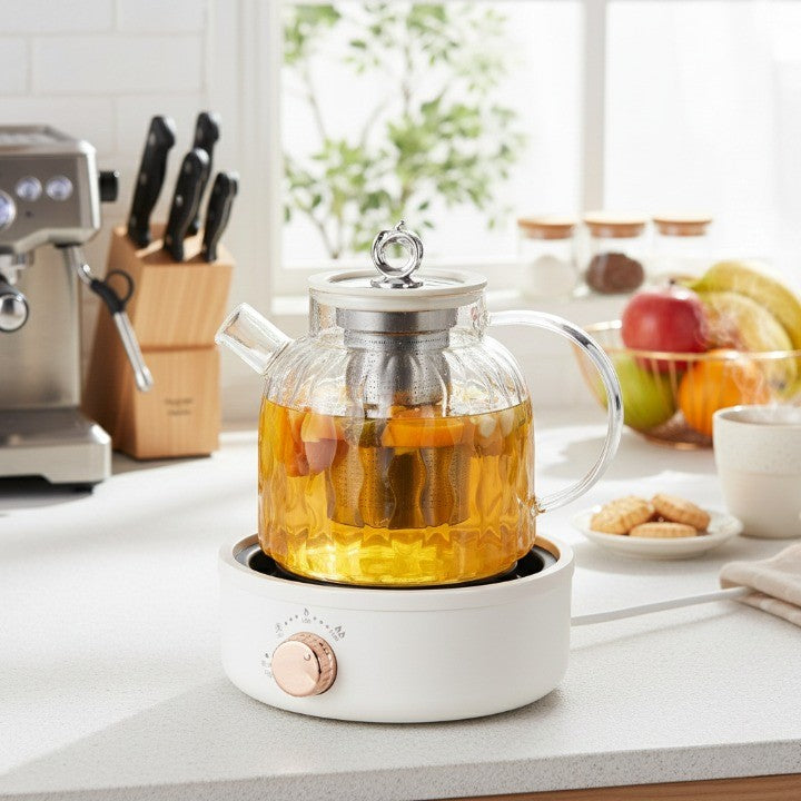 Wavy Glass Heat Adjustable Tea Maker