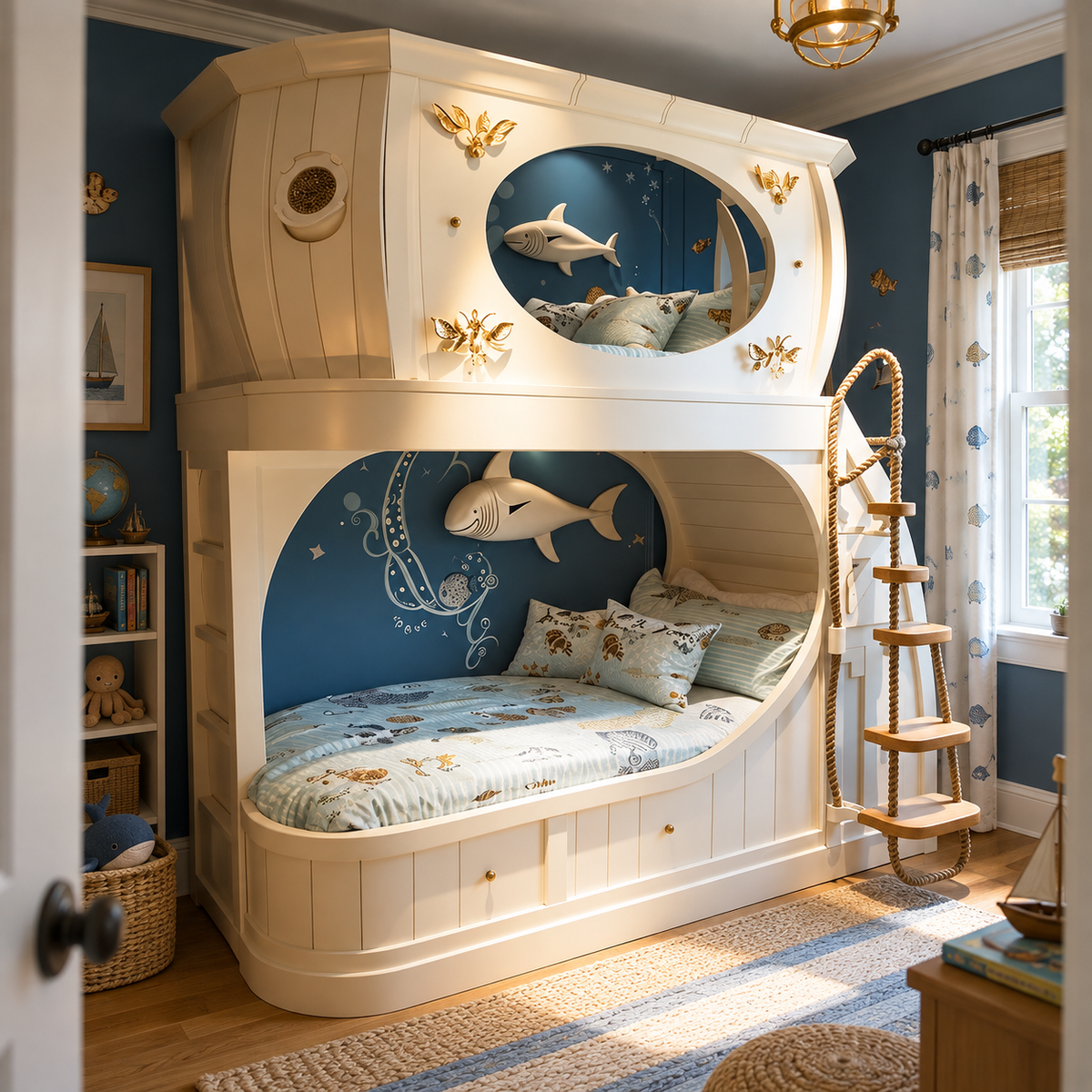 Undersea Voyage Shark Kids Bunk Bed