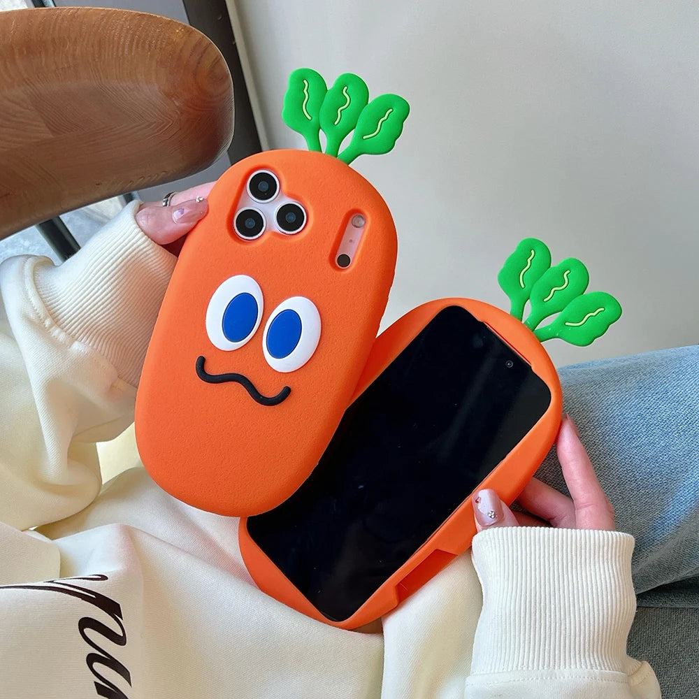 3D Carrot Shockproof iPhone Cases