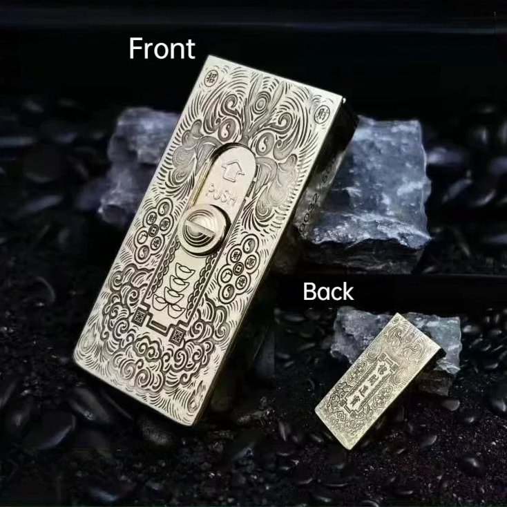 Retro Upward Slide Flame Gasoline Lighter