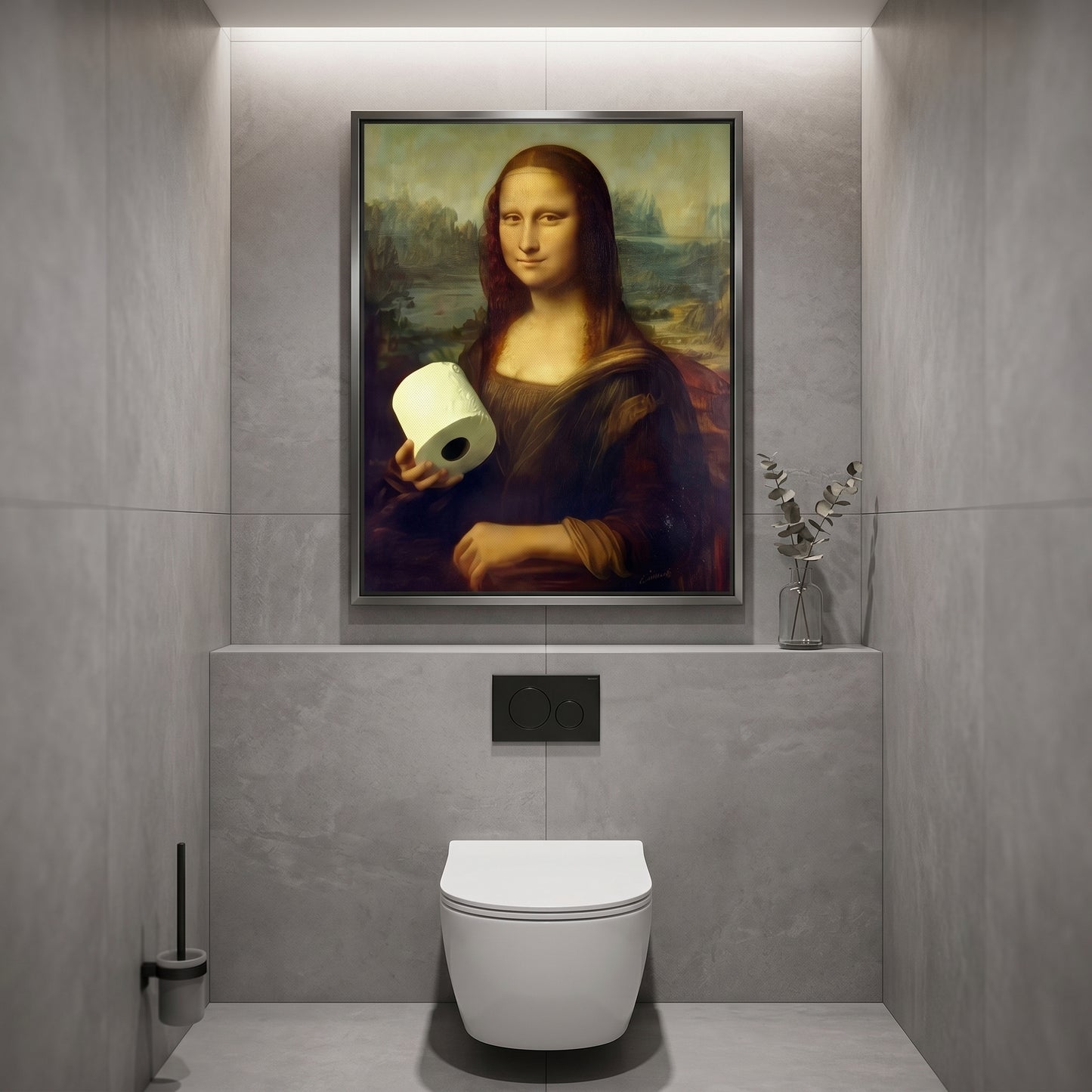 Restroom Renaissance Quirky Parody Bathroom Art Poster