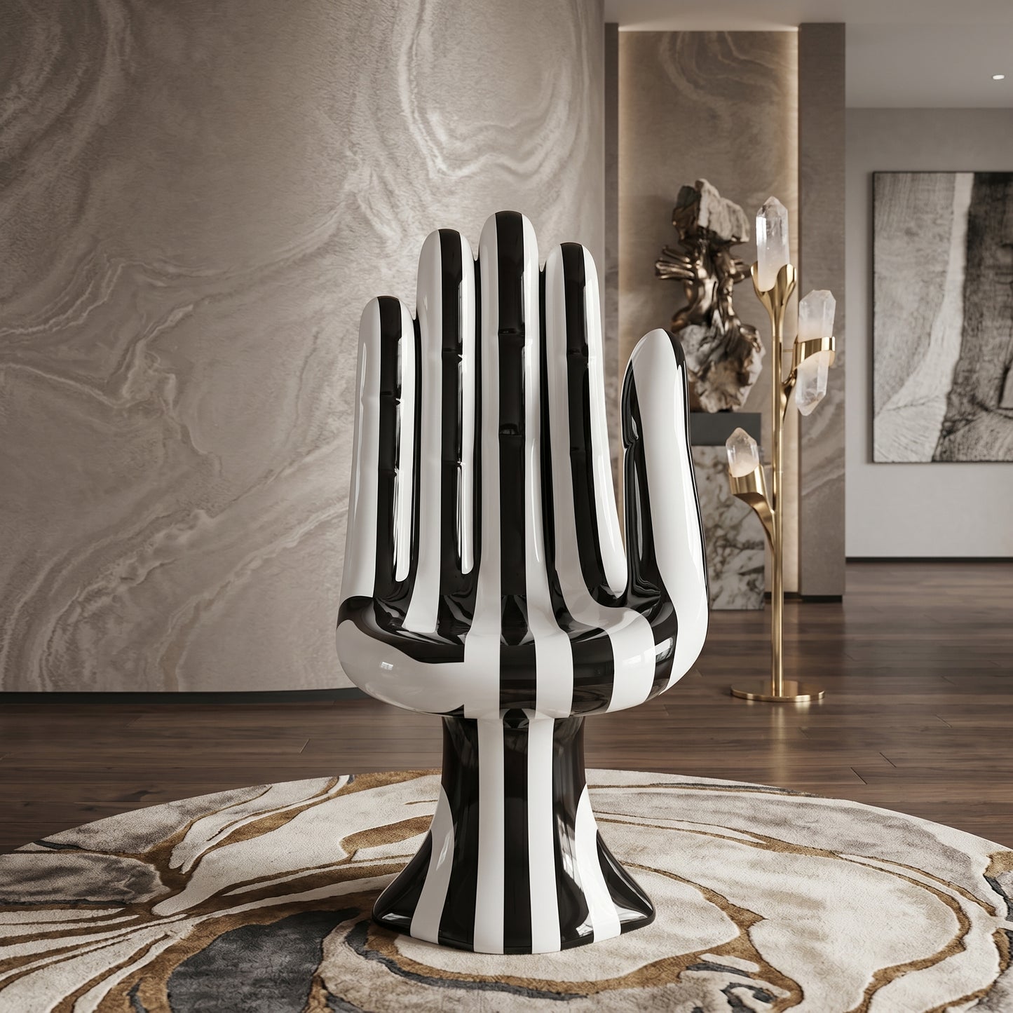 Artistic Hand-Shaped Lounge Chair