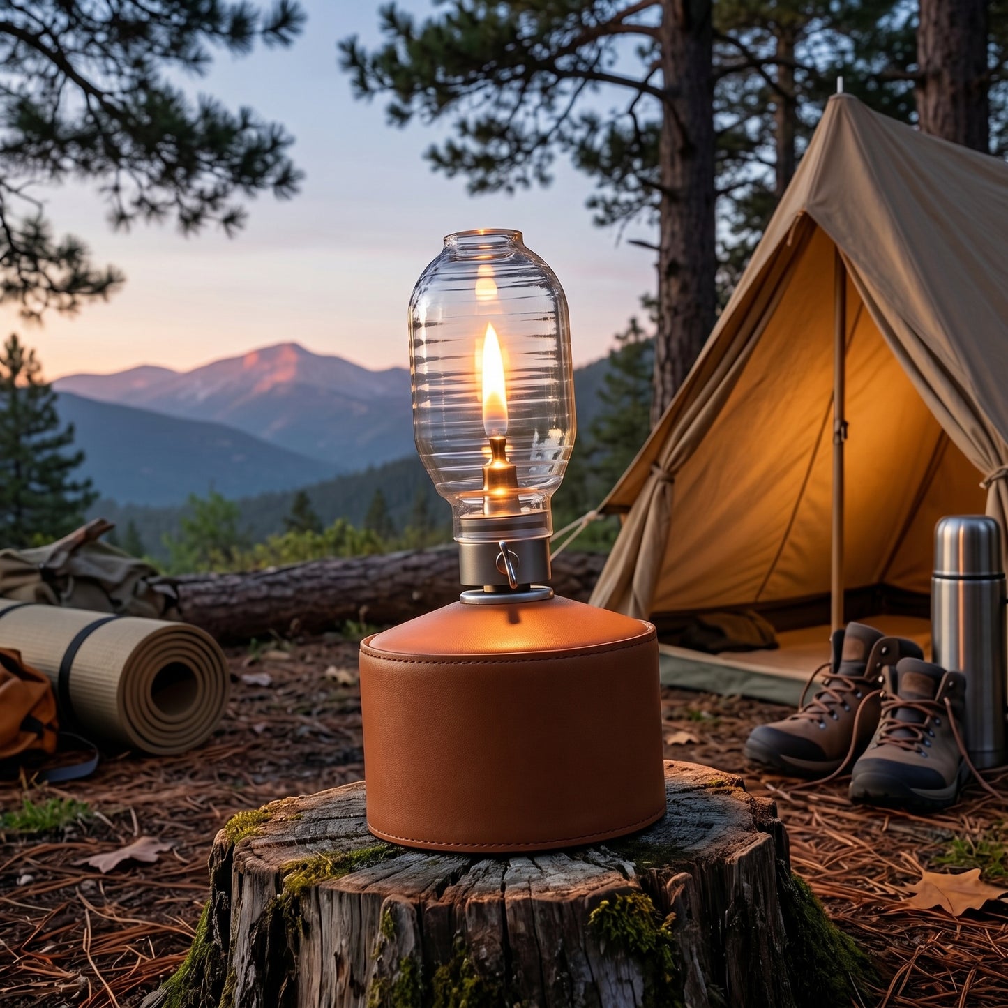 Halo Gas Lantern Mantle-Free Adjustable Camping Lamp