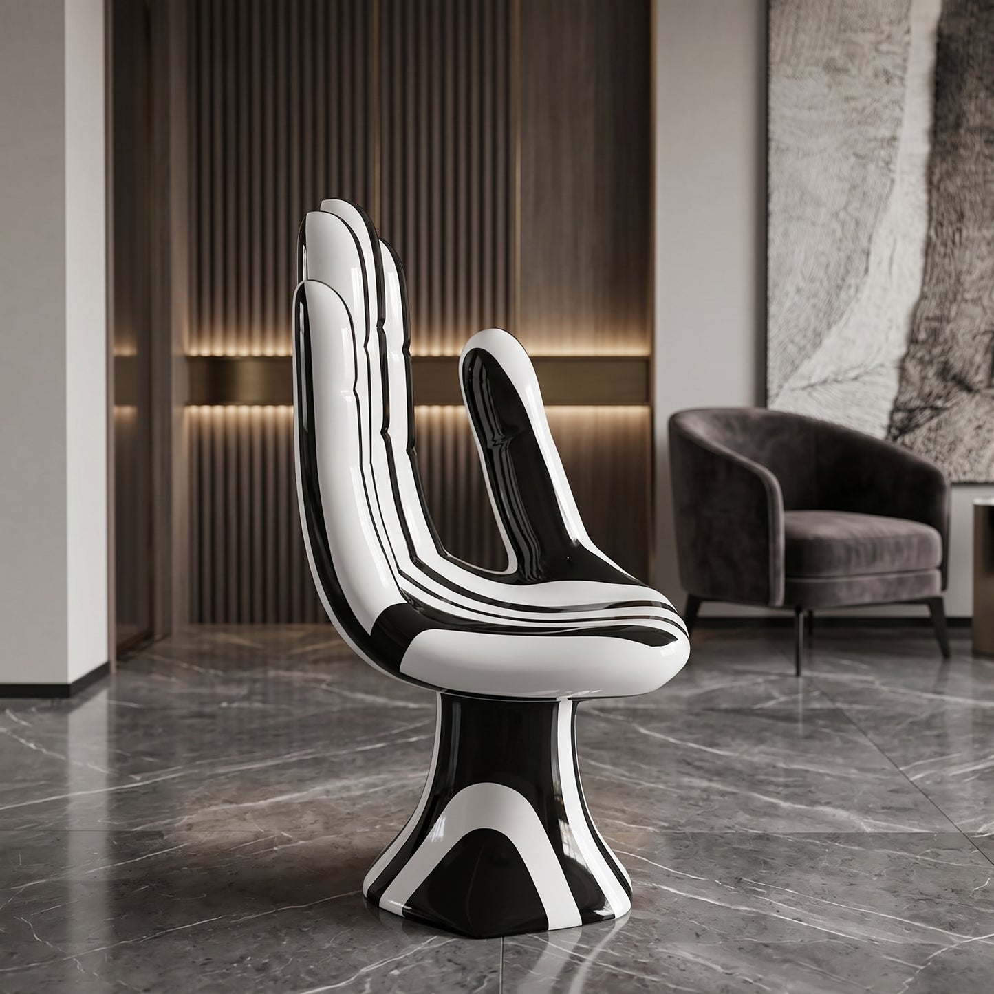Artistic Hand-Shaped Lounge Chair