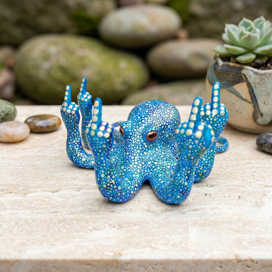 Angry Luminous Octopus Resin Decor