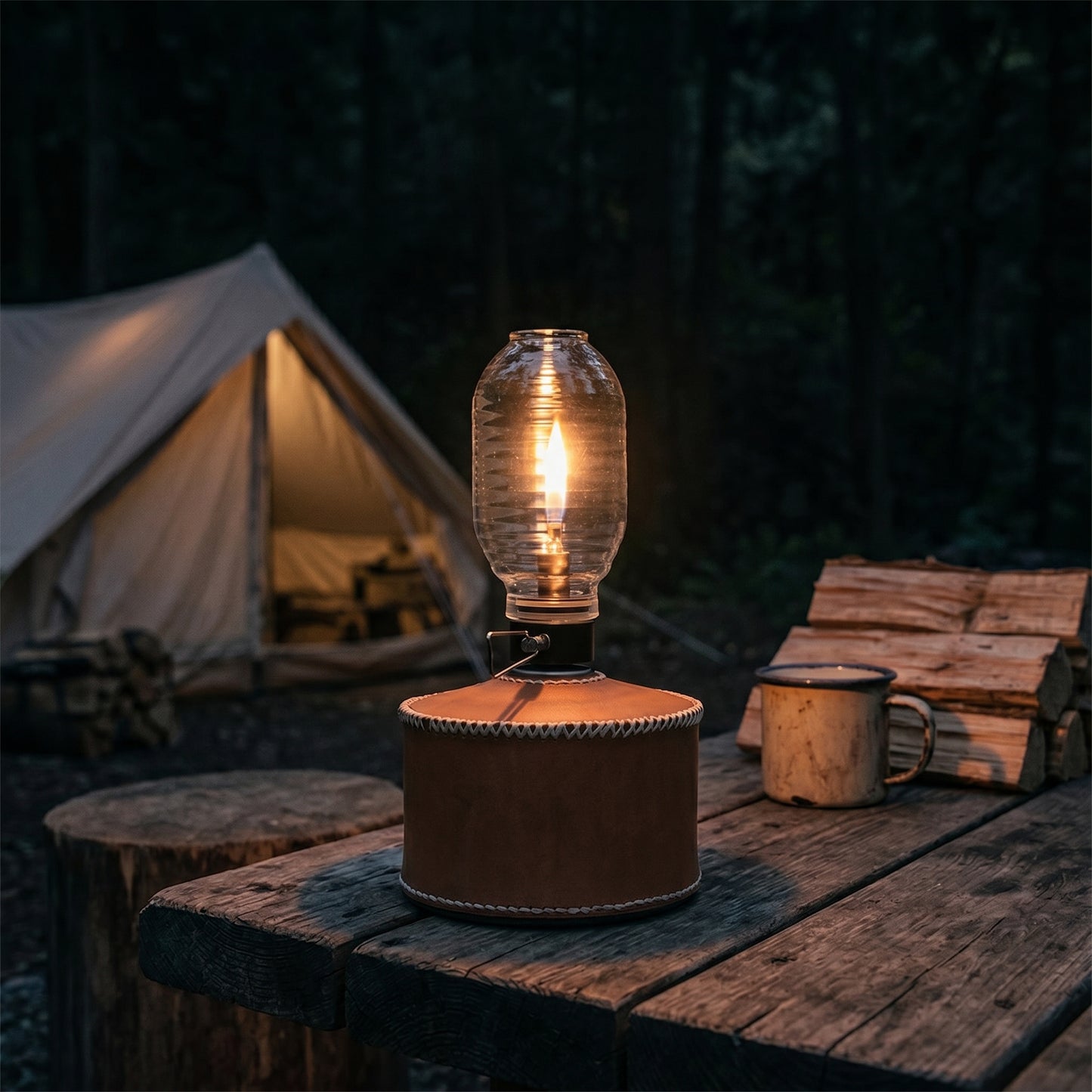 Halo Gas Lantern Mantle-Free Adjustable Camping Lamp