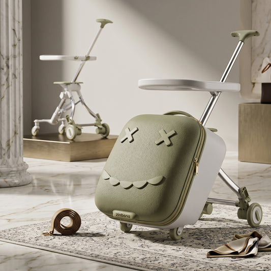 Hop On Kids Ride-On Travel Suitcase Stroller