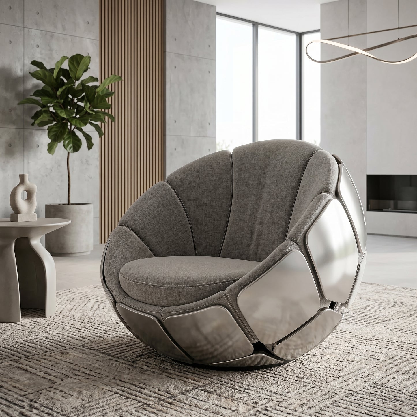 Bloom Cocoon Plush Accent Lounge Chair