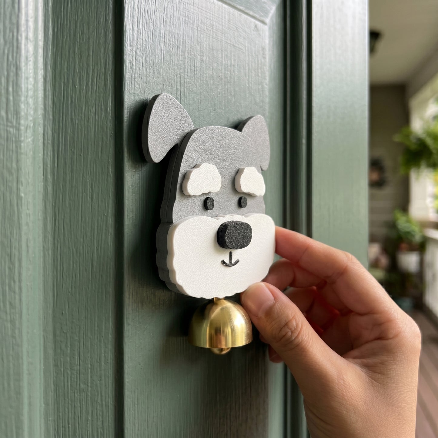 DingDog Schnauzer Magnetic Door Welcome Bell