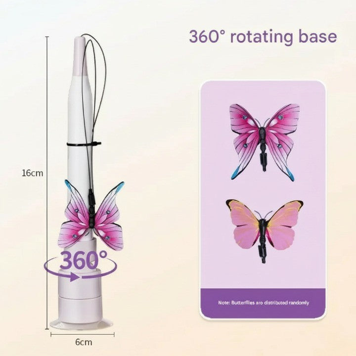 Interactive Rotating Cat Activity Butterfly Toy