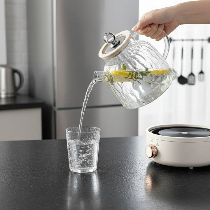 Wavy Glass Heat Adjustable Tea Maker