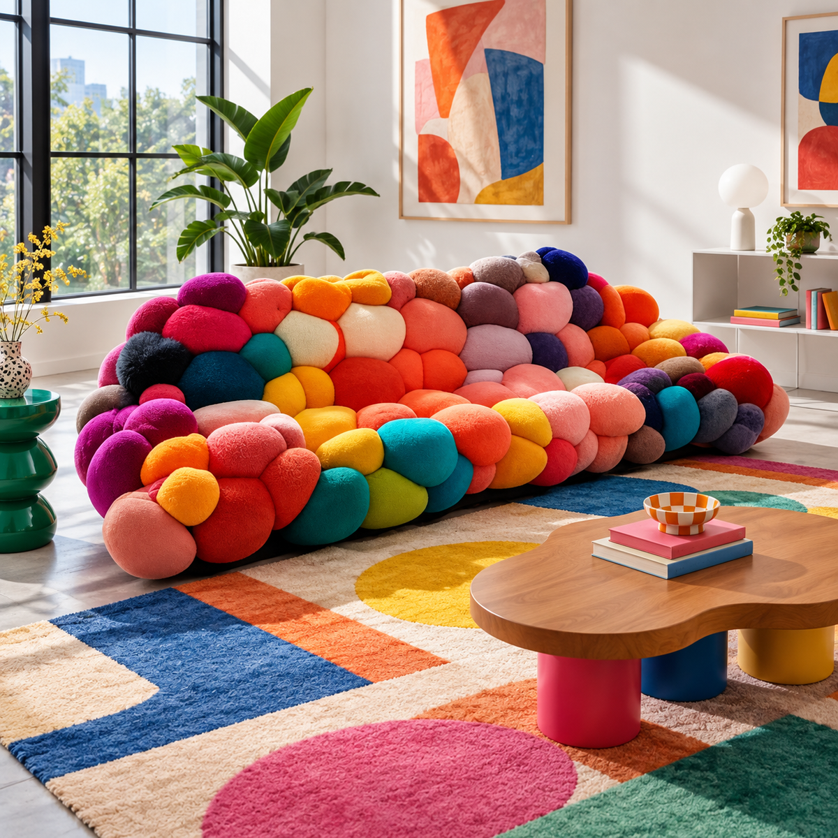 Rainbow Bubble Lounge Modular Curved Sofa