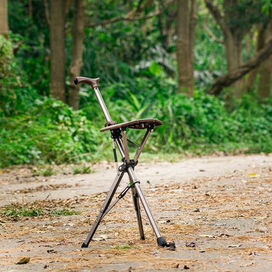 Elderly Foldable Walking Chair Stick