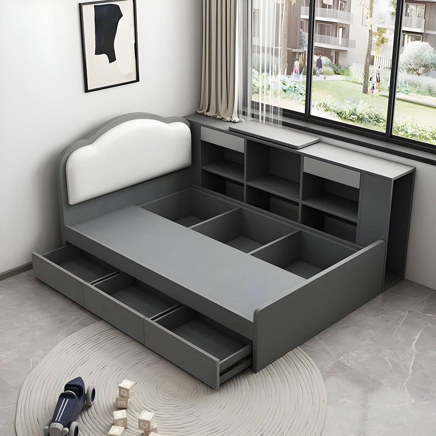Dream House Loft Desk Storage Multifunctional Bed