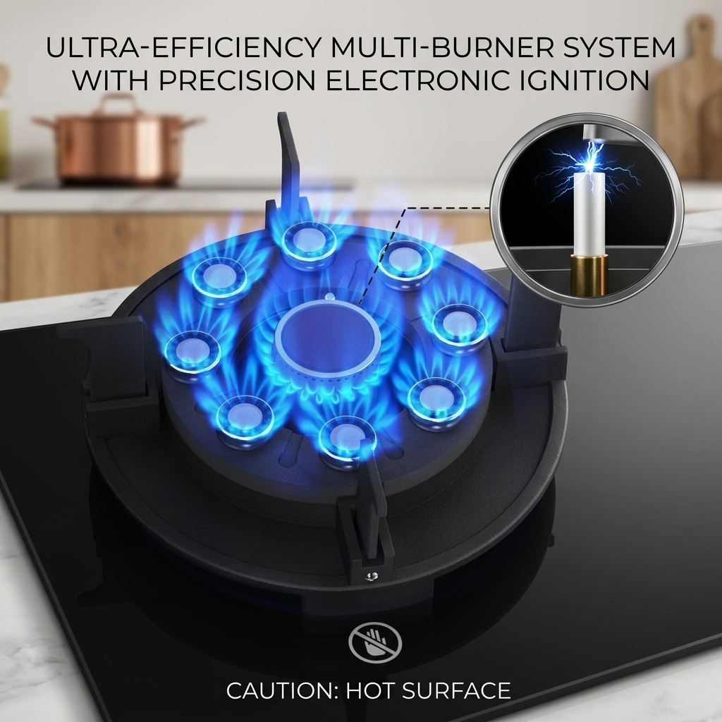 Liftable Double Gas Stove