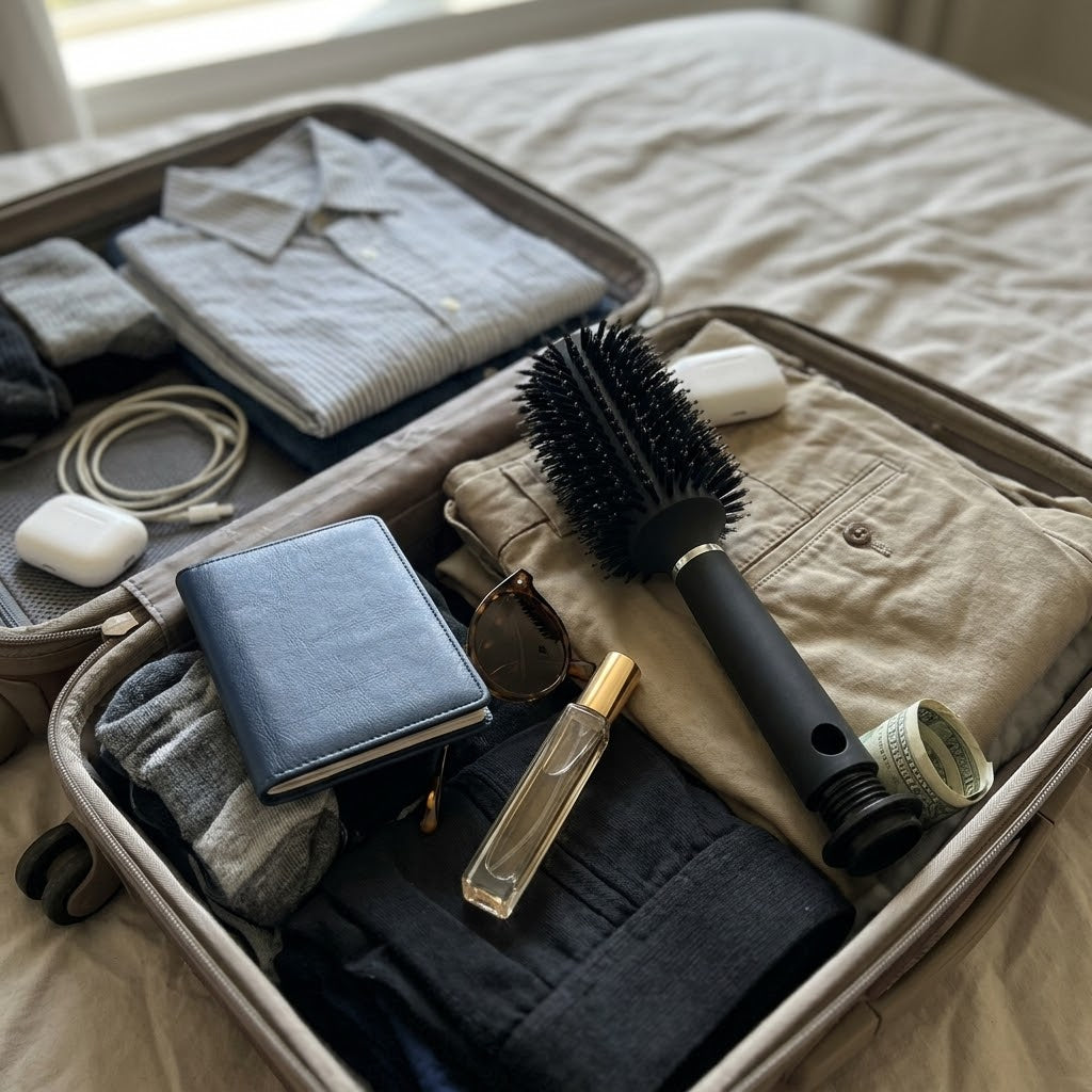 Hidden Compartment Travel Hair Brush