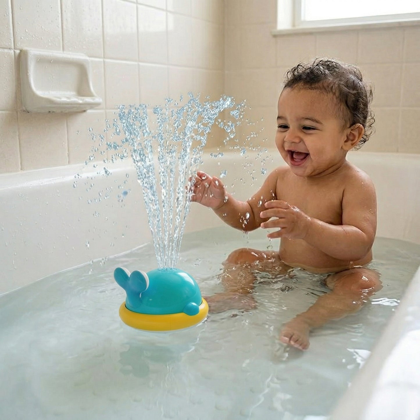 Splash Whale Auto-Spray Baby Bath Water Toy
