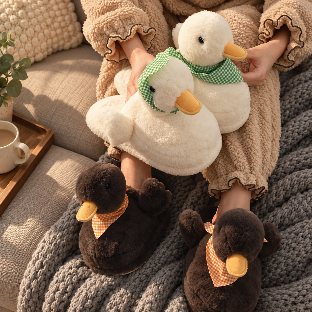 Fly with Me Duck Slippers