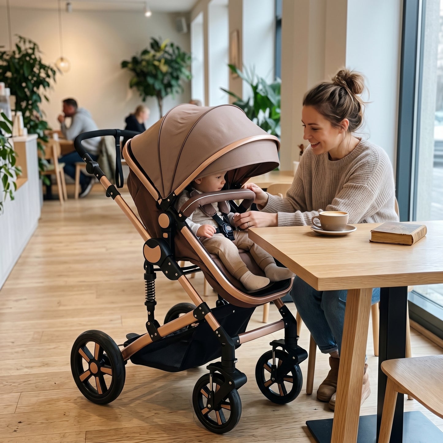 Modern High Landscape Multifunctional 3 in 1 Baby Stroller