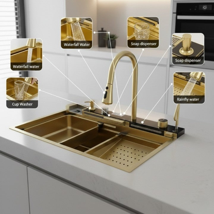 Modular Modern Craft Multi-Layer Kitchen Sink