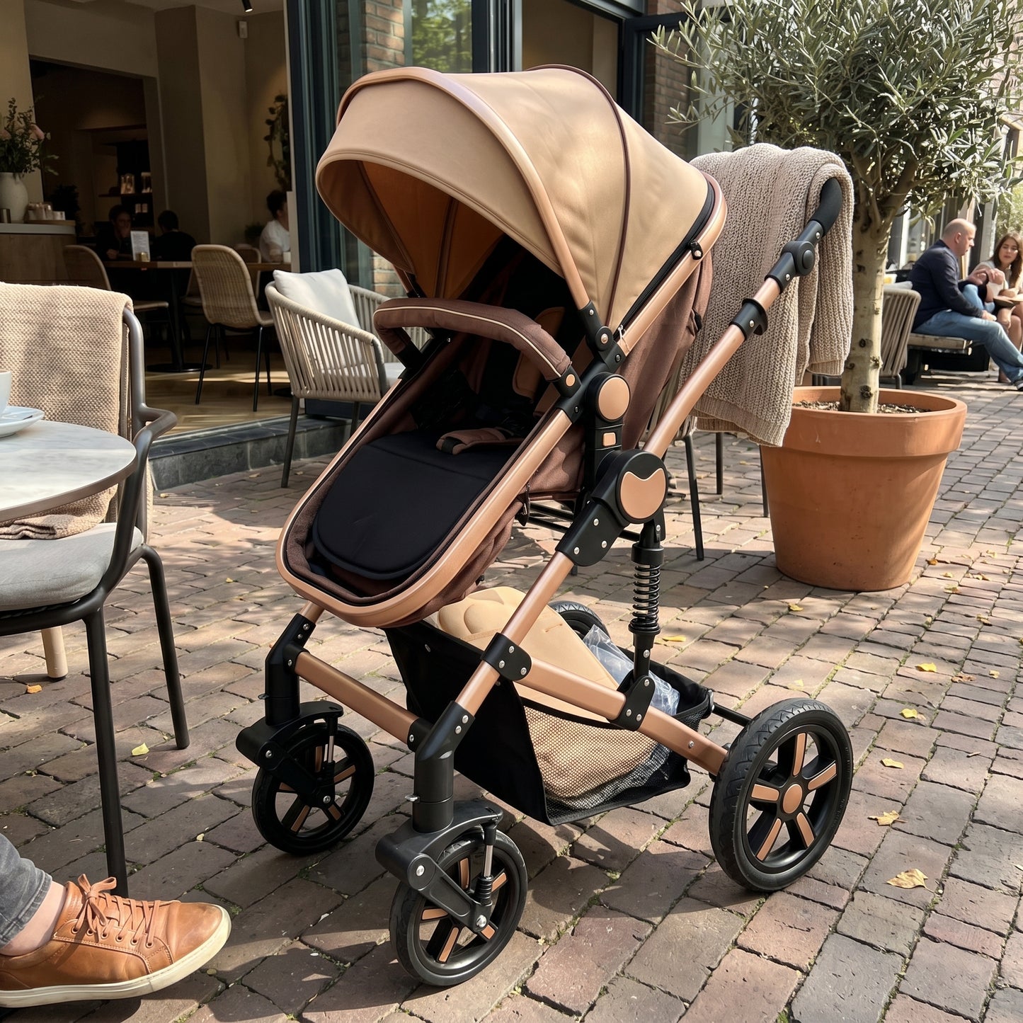 Modern High Landscape Multifunctional 3 in 1 Baby Stroller