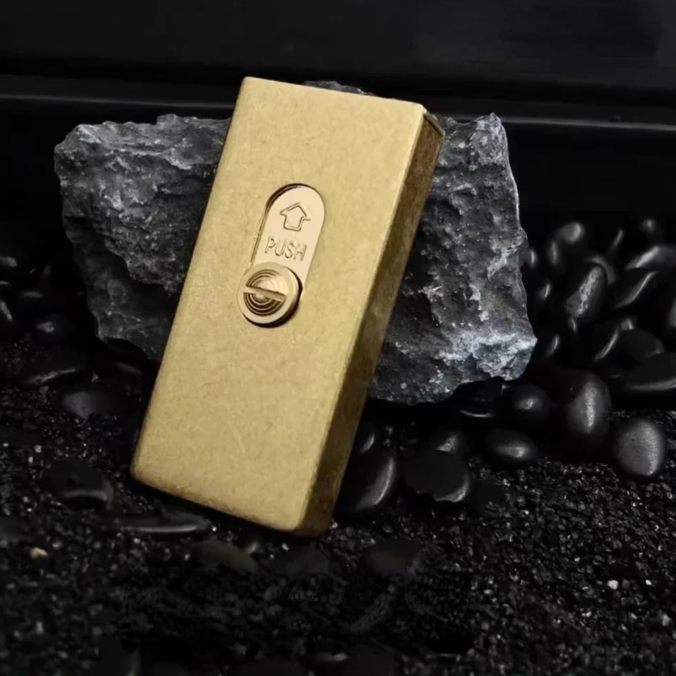 Retro Upward Slide Flame Gasoline Lighter