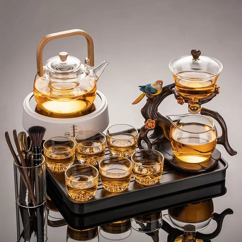 Artistic Bird-Inspired Gongfu Tea Set