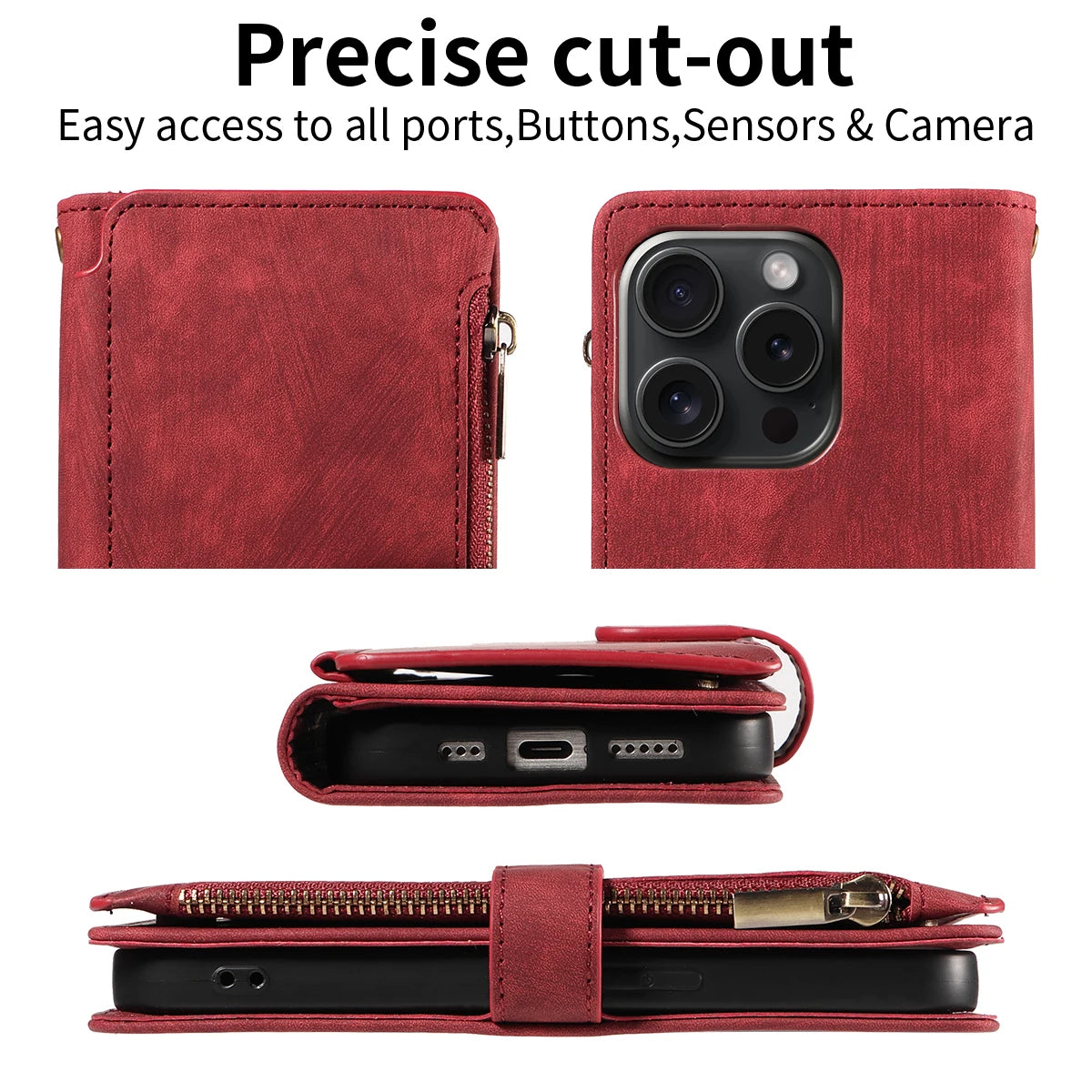 Wallet Leather Flip  Cases For iPhone Models