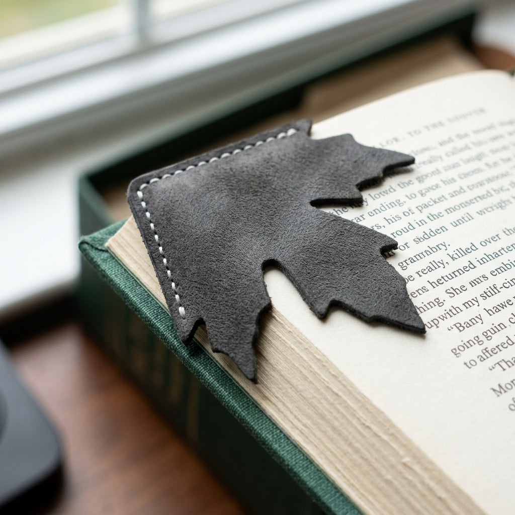October Leaf Soft Leather Bookmark