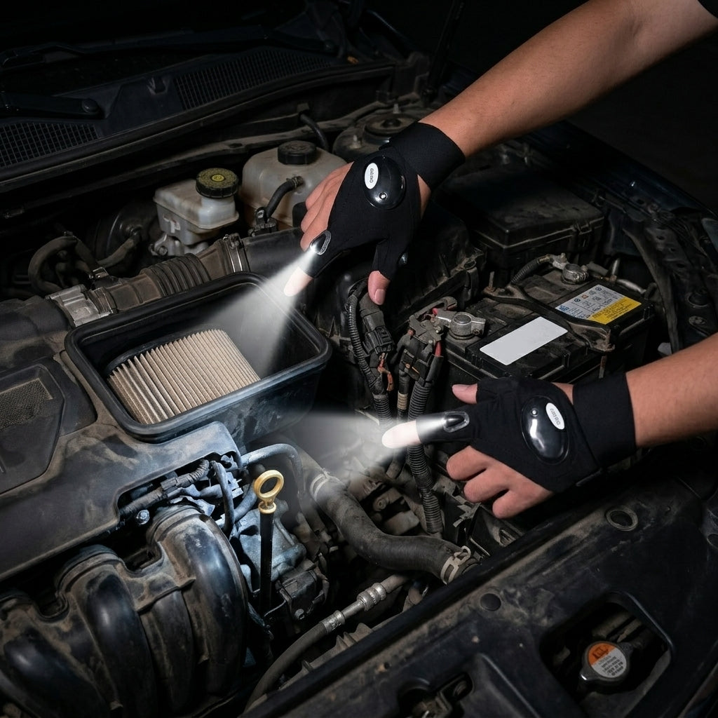 Fingerless Glove LED Flashlight