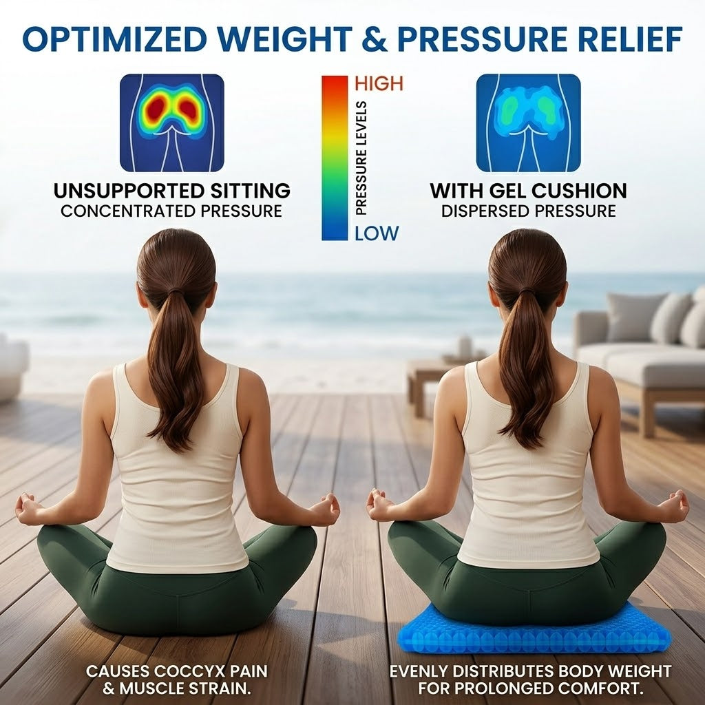 Non-Slip Breathable Gel Seat Cushion