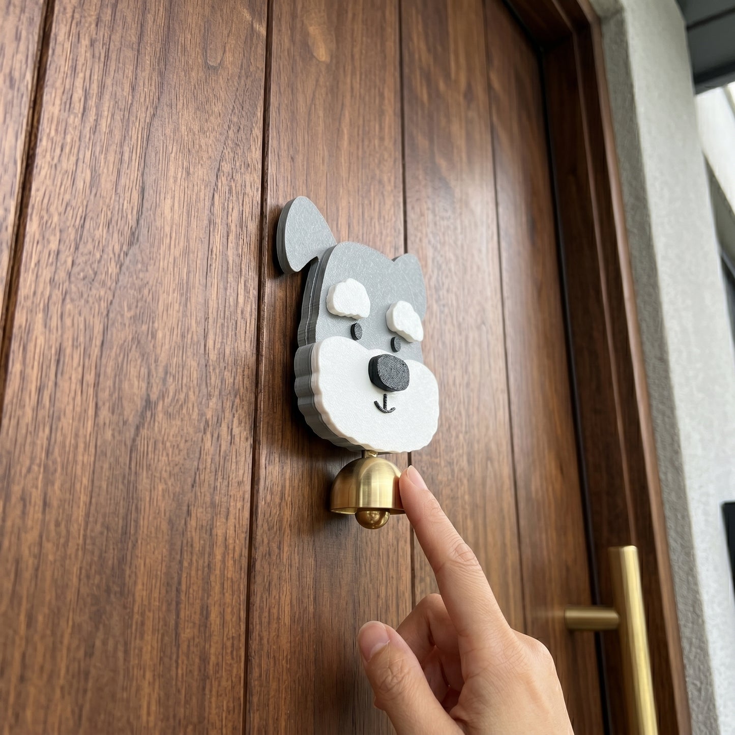 DingDog Schnauzer Magnetic Door Welcome Bell