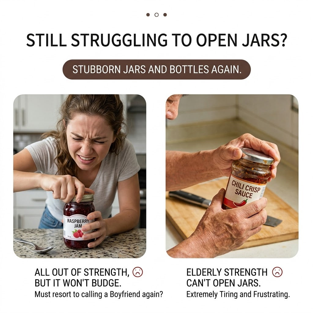 Grip-Free Magnetic Jar Opener