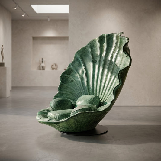 Sea Shell Velvet Accent Lounge Chair