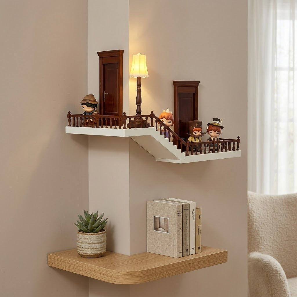 Dream Stairway Miniature Corner Display Shelf
