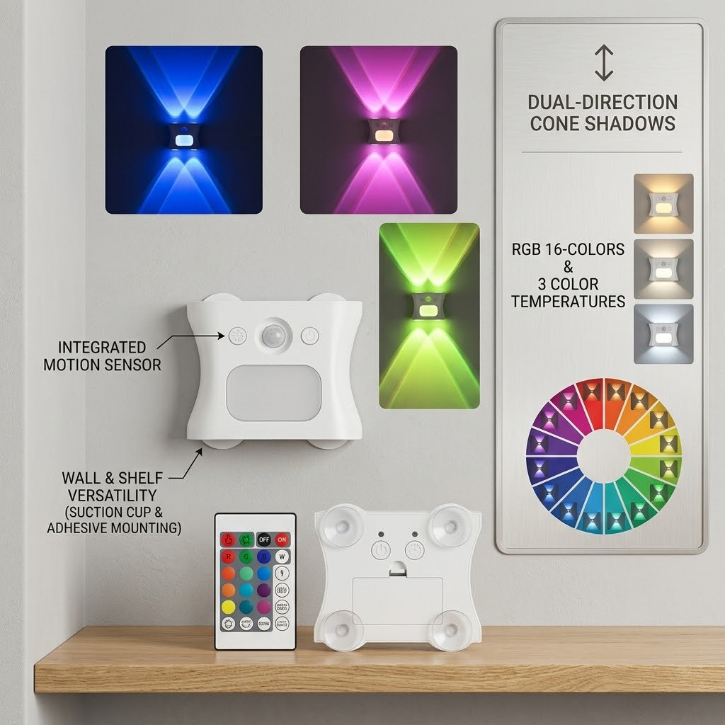 Color Flow Motion Sensor Wall Light