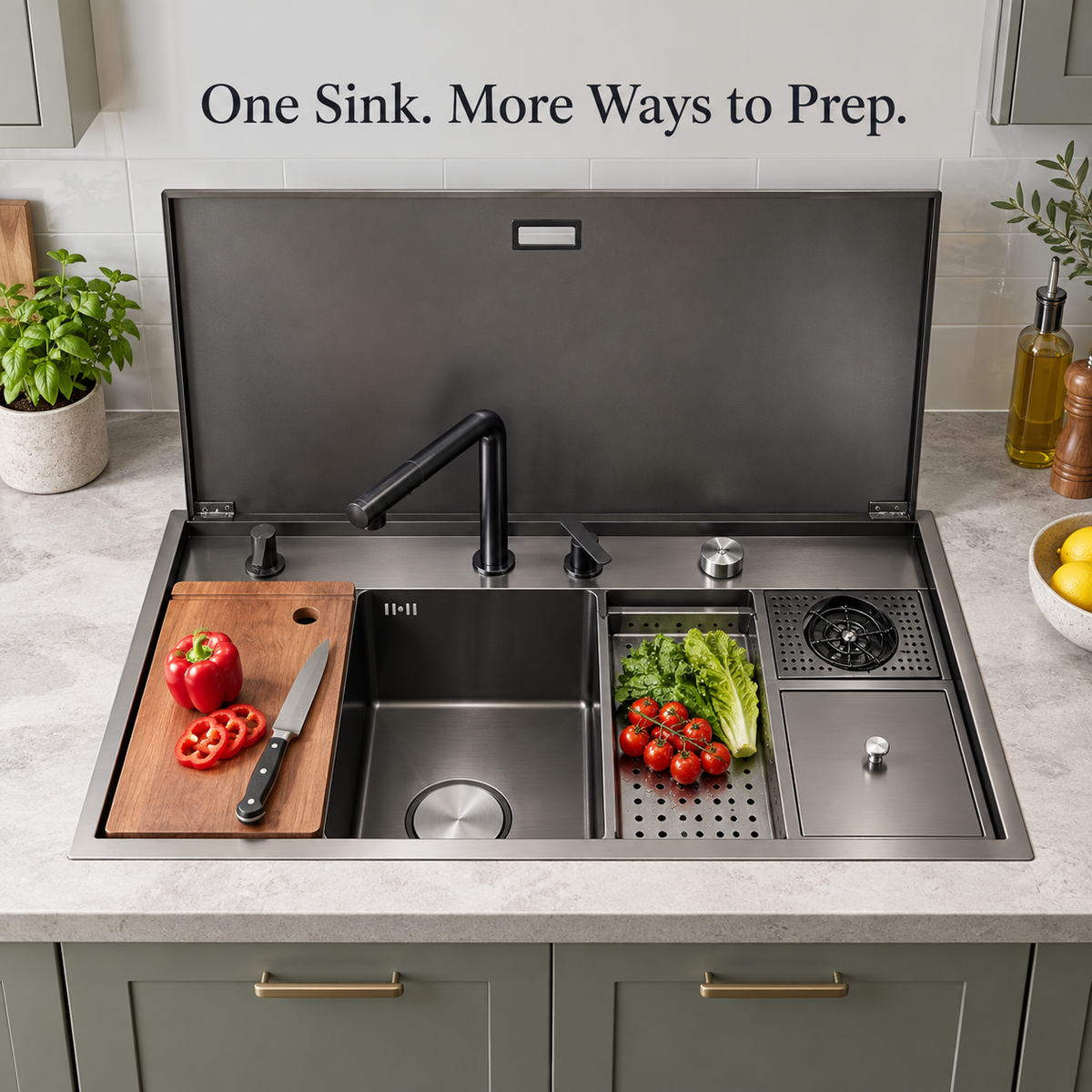 Lavabello Hidden Stainless Steel Kitchen Sink