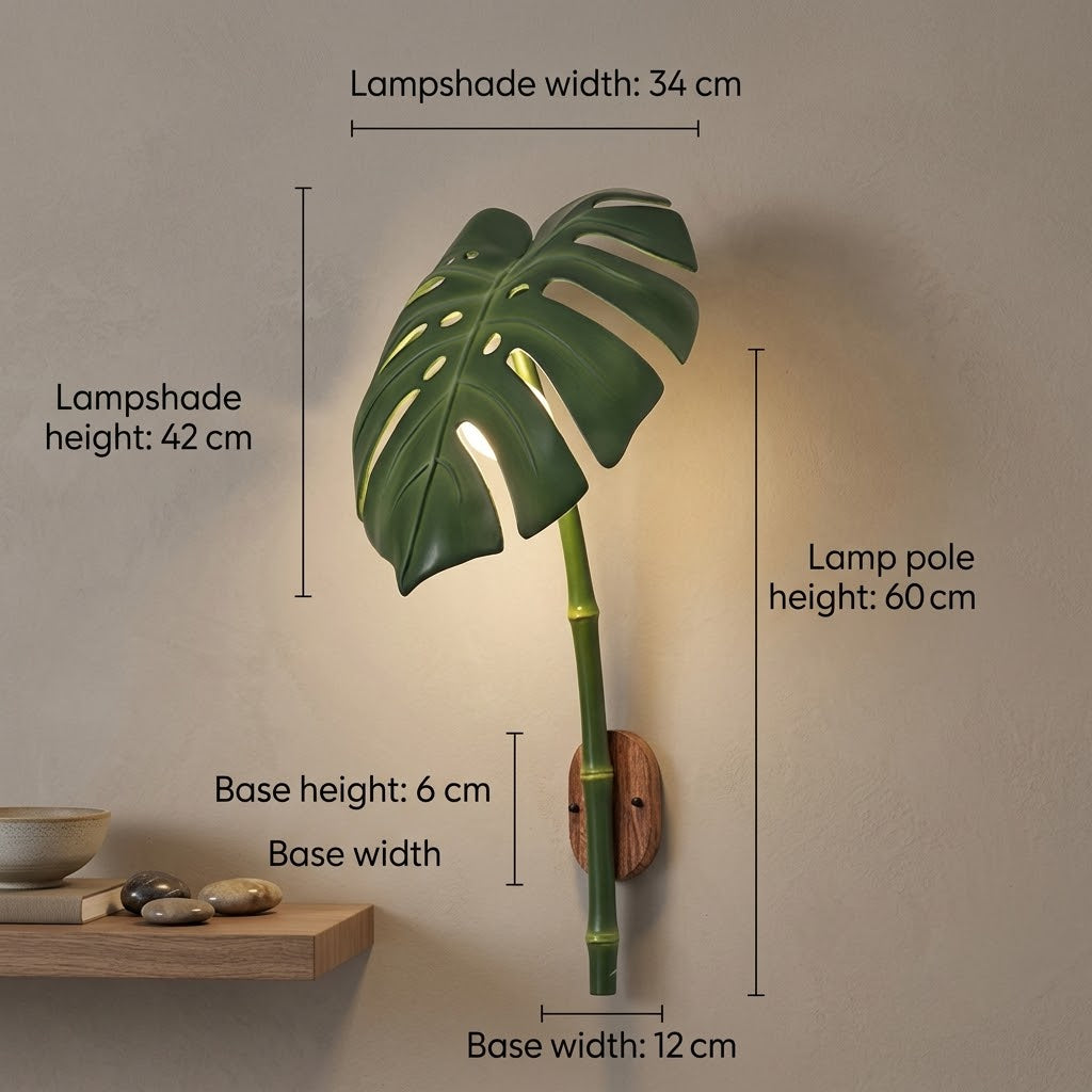 Tea Garden Outdoor Bionic Bamboo Wall Sconce Lamp