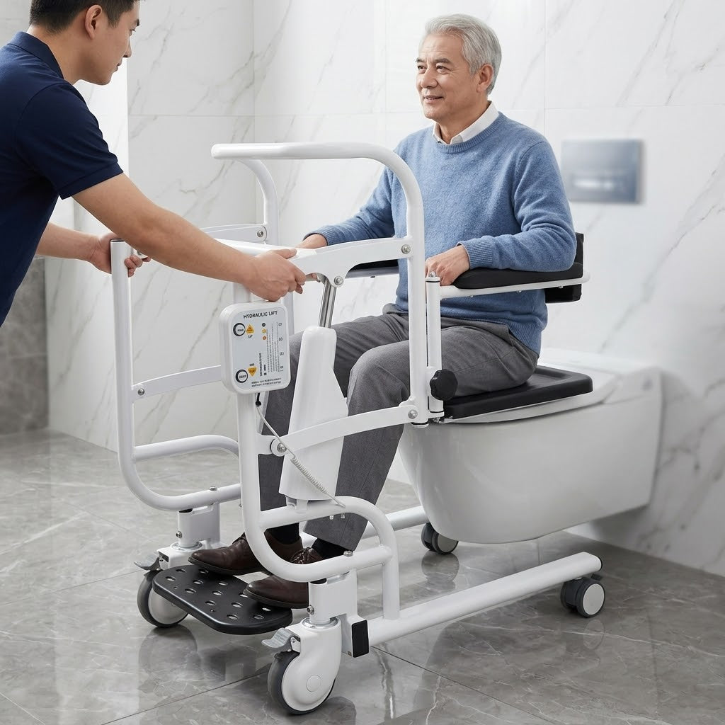 Caregiver Electric Patient Transfer Commode Chair