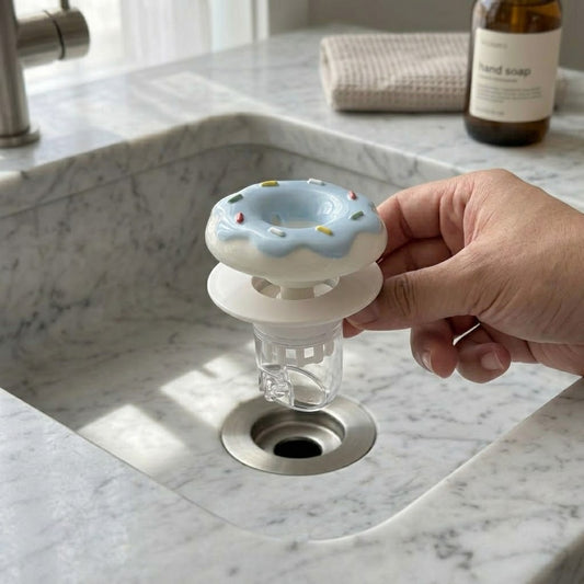 Donut-Shaped Pop-Up Sink Drain Filter