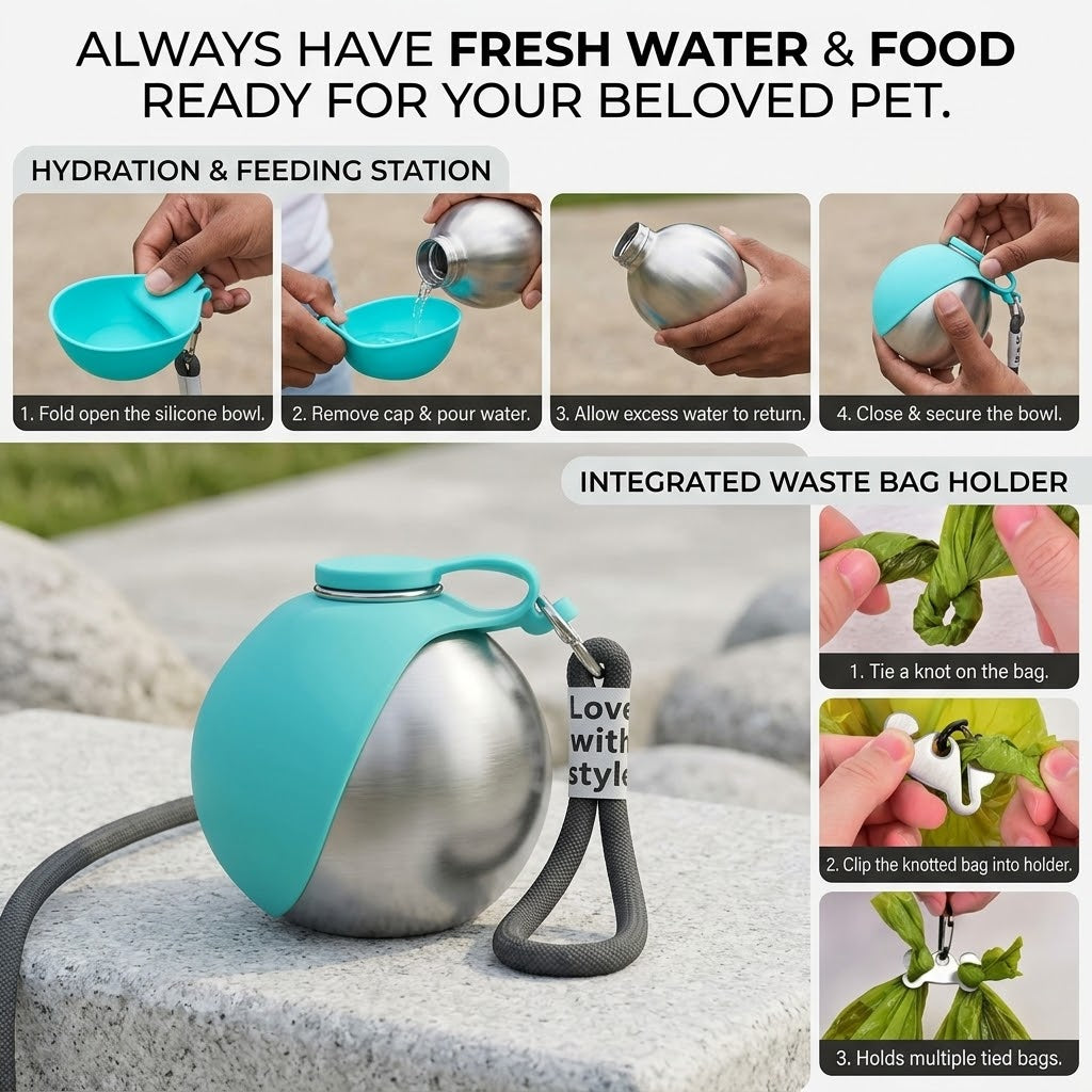 Sip & Stroll Portable Pet Water Drinking Bottle