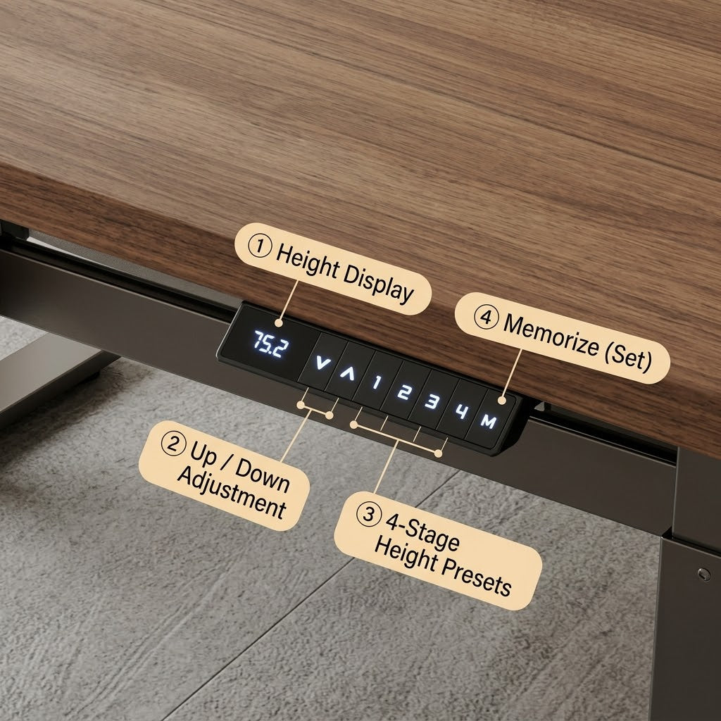 Healthy Hour Electric Adjustable Standing Desk Workstation