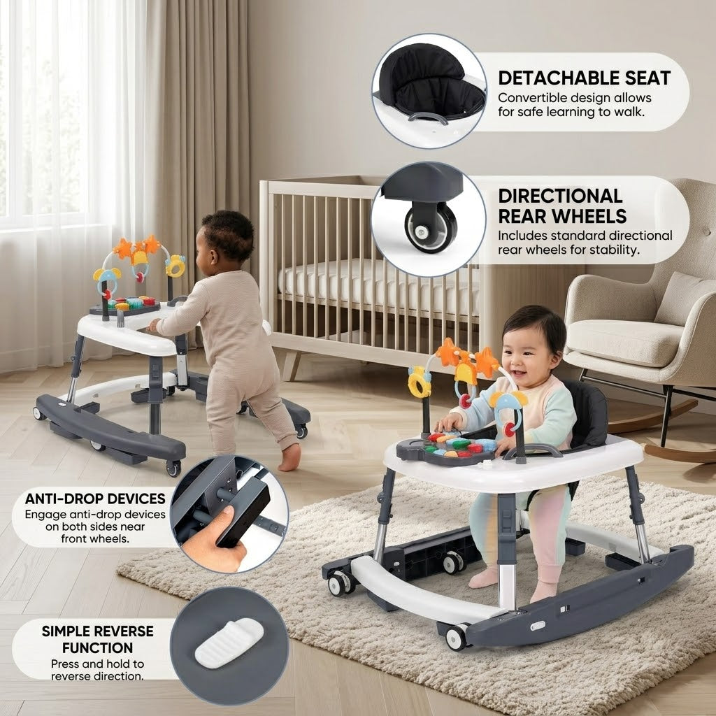 Baby Stroller 7-18Months Multifunctional Walkers