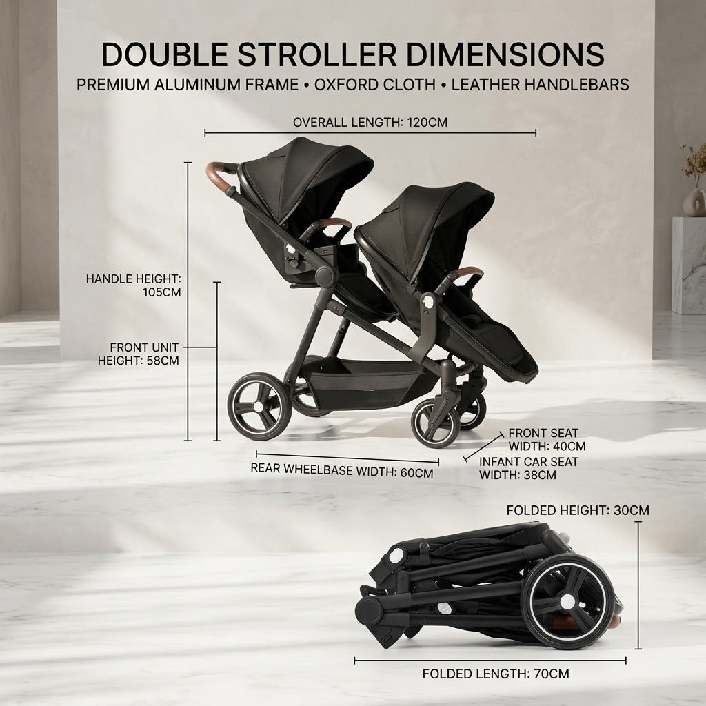 Lightweight Japanese Style Twin Baby Stroller