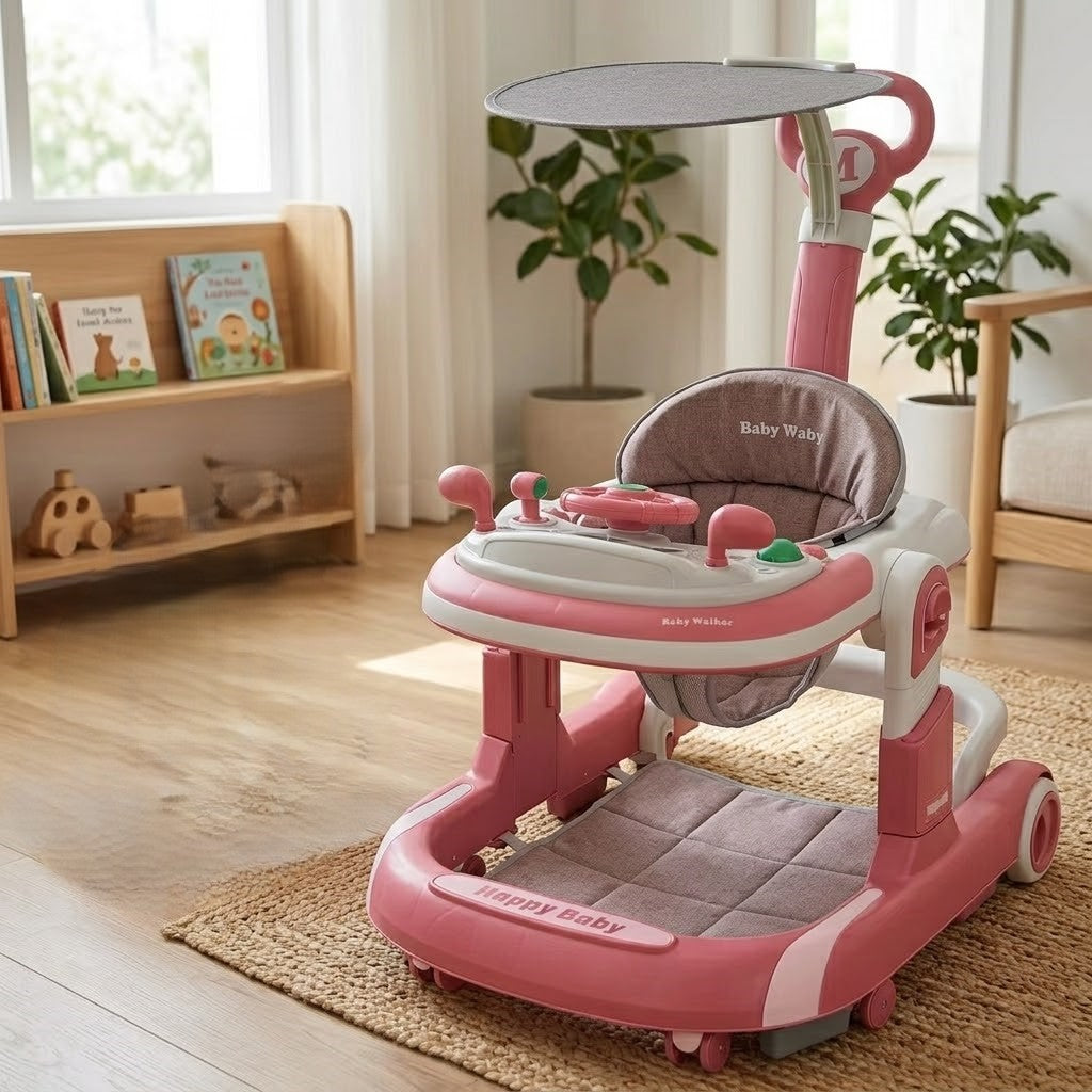 Littlemiles Foldable 5-in-1 Baby Activity Learning Walker