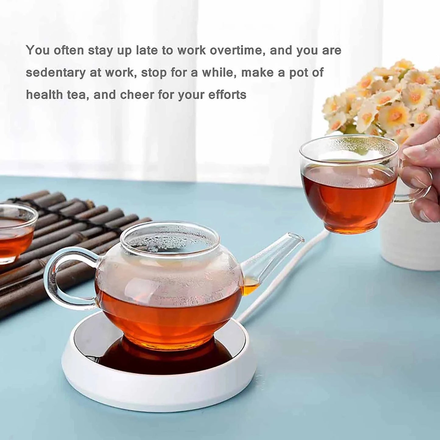 Gravity-Induction Quick Mug Warmer Coaster